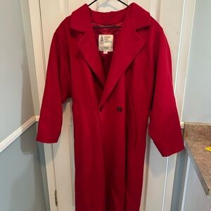 London Fog Women's Vibrant Red Trench Coat